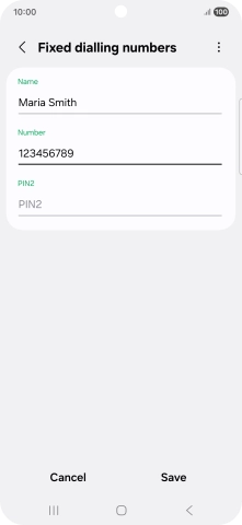 Press PIN2 and key in your PIN2. The default PIN2 is 1111.