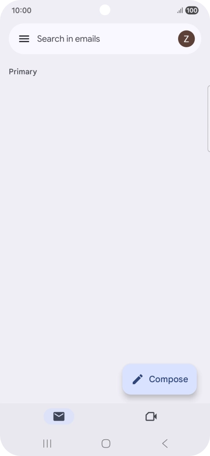 Press the menu icon.