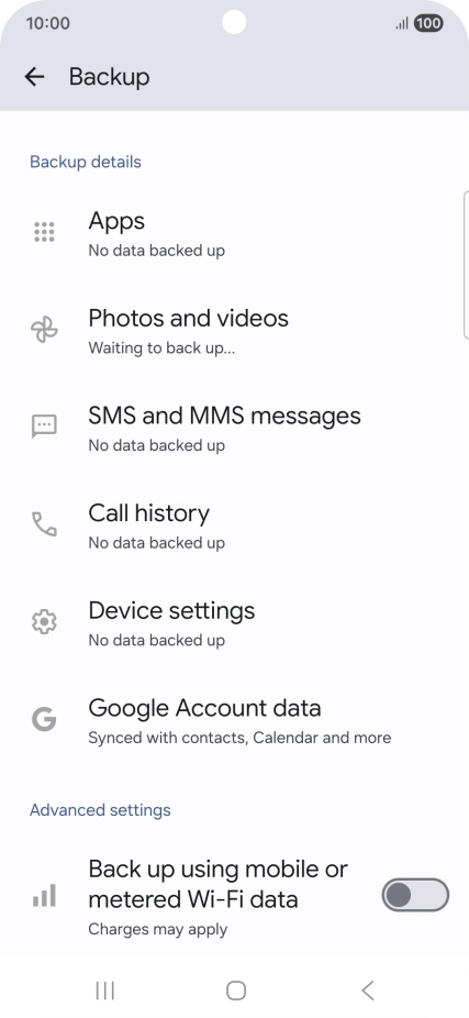 Press the indicator next to 