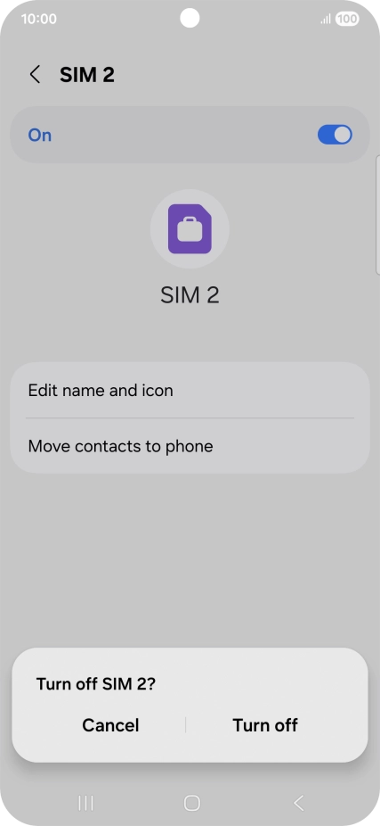 If you turn off use of the price plan, press Turn off.