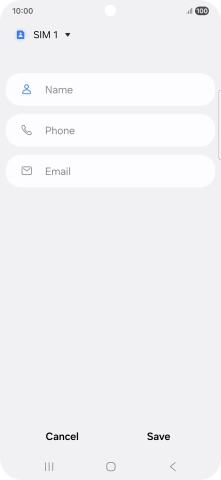Press the address book drop down list.