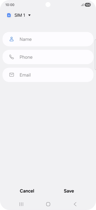 Press the address book drop down list.