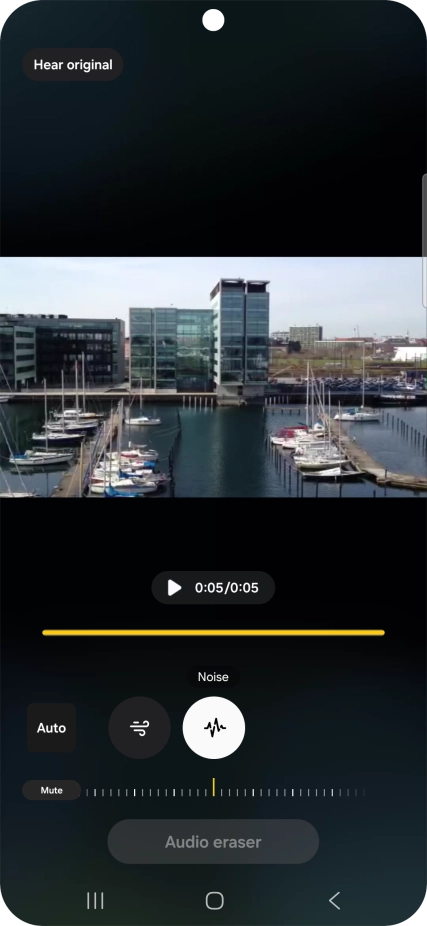 Slide your finger right or left on the indicator to set the required volume for the selected sound type.