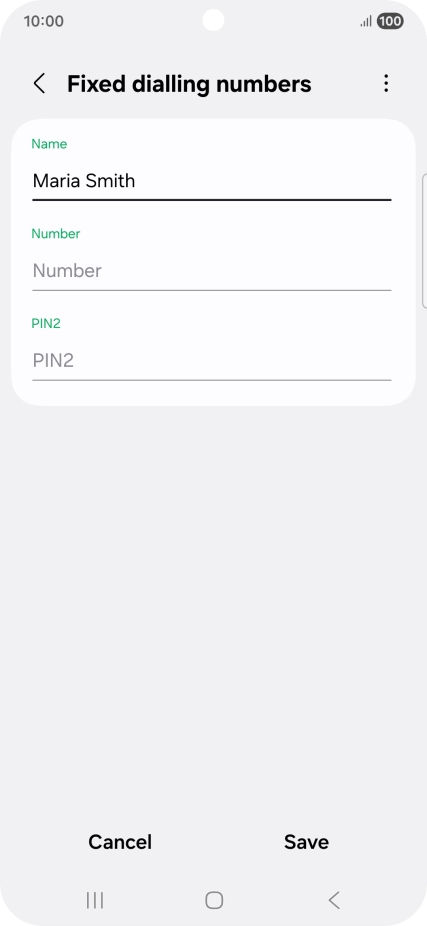 Press Number and key in the required phone number.