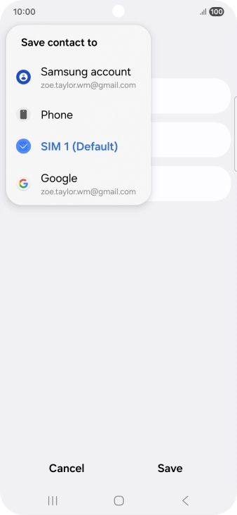 Press the required Google account.