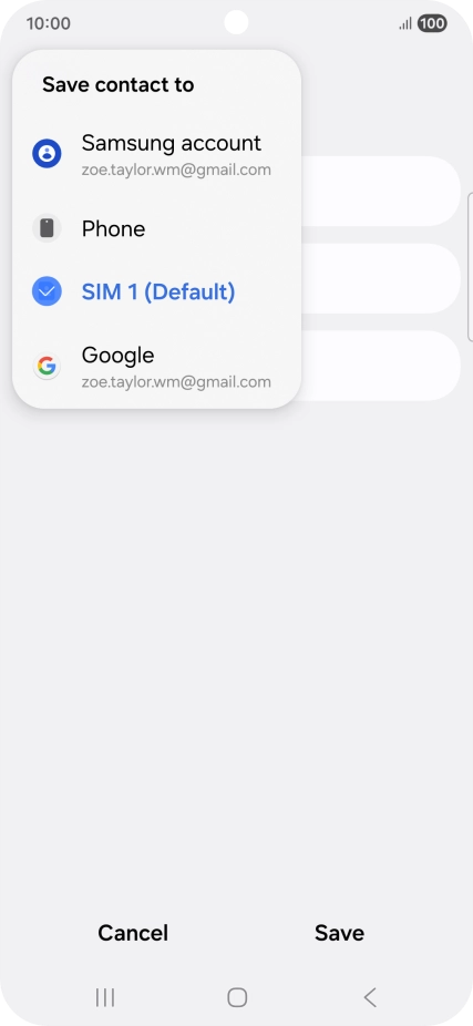 Press the required Google account.