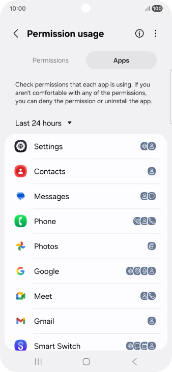 Press the drop down list.