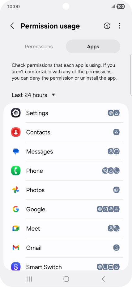 Press the drop down list.