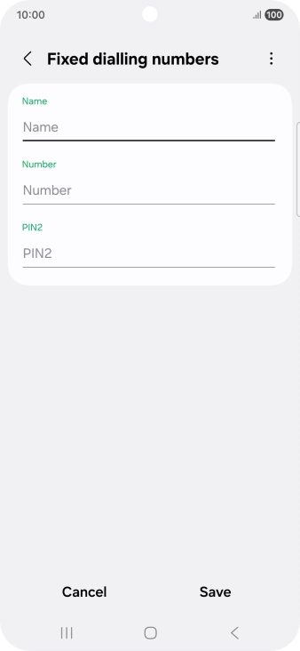 Press Name and key in the required name.