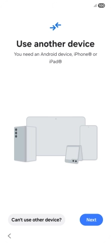 Press Can't use other device?.