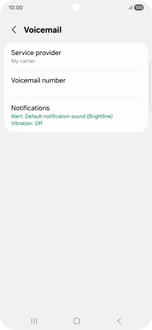 Press Voicemail number.