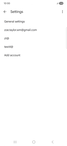 Press the required email account.