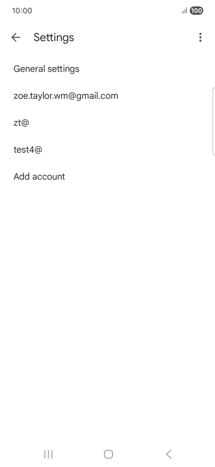Press the required email account.
