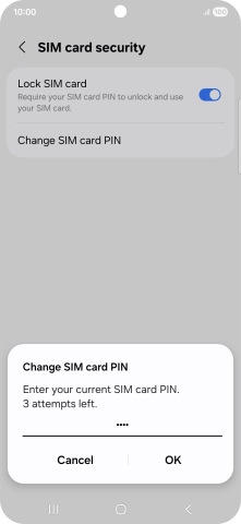 Key in your current PIN and press OK.