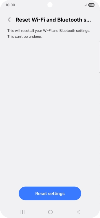 Press Reset settings.