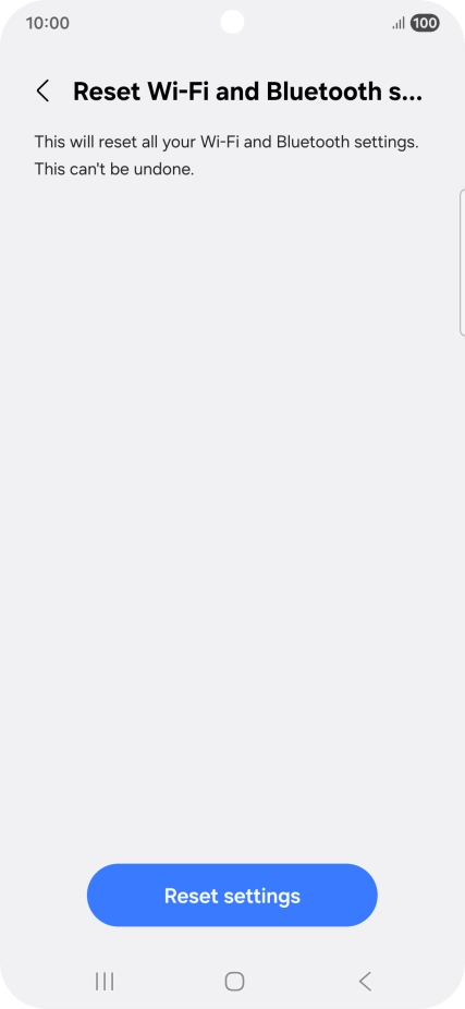 Press Reset settings.