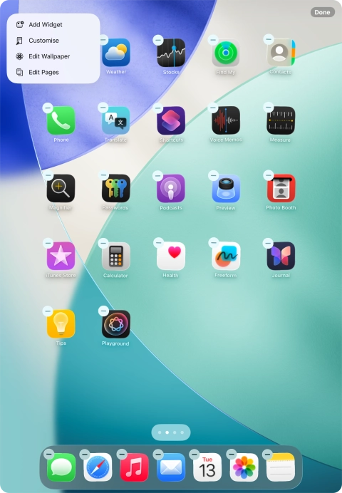 Press Add Widget. Press Add Widget.