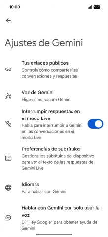 Sigue las indicaciones de la pantalla para seleccionar los ajustes deseados.