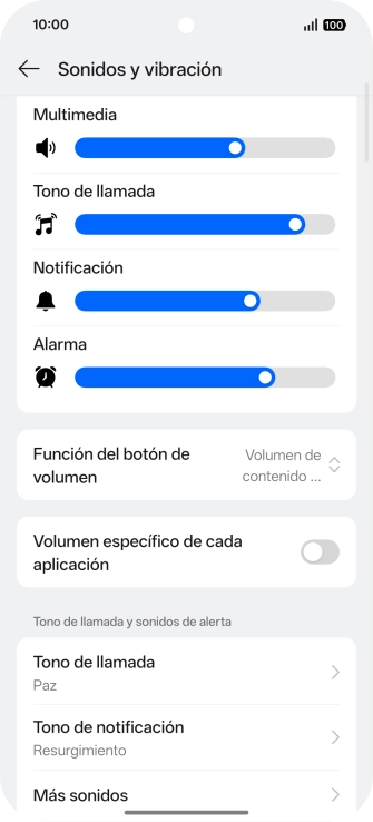 Pulsa Tono de llamada.