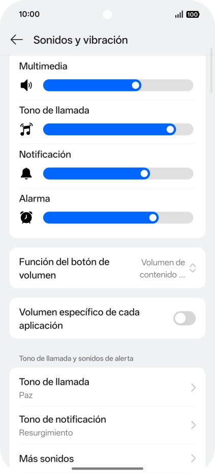Pulsa Tono de llamada.