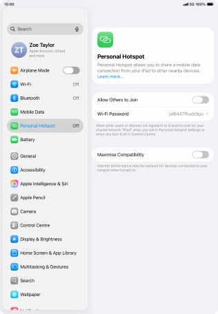 Press Wi-Fi Password and key in the required password. Press Wi-Fi Password and key in the required password.