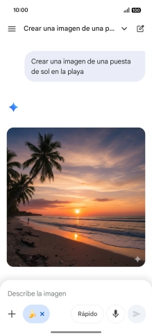 También puedes pedir a Gemini que genere una fotografía partiendo de tu descripción.