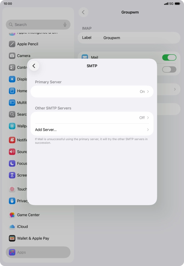 Press the field below 