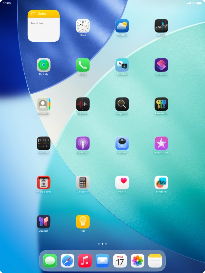 If you're using a Widget Stack: slide up or down on the stack to select the required widget.