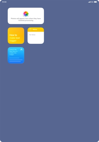 Press and hold the required widget until a pop-up menu is displayed.