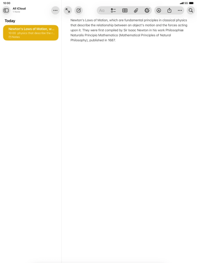 Press the Writing Tools icon.