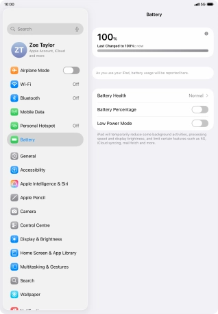 Press the indicator next to 