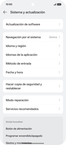 Pulsa Hacer copia de seguridad y restablecer.