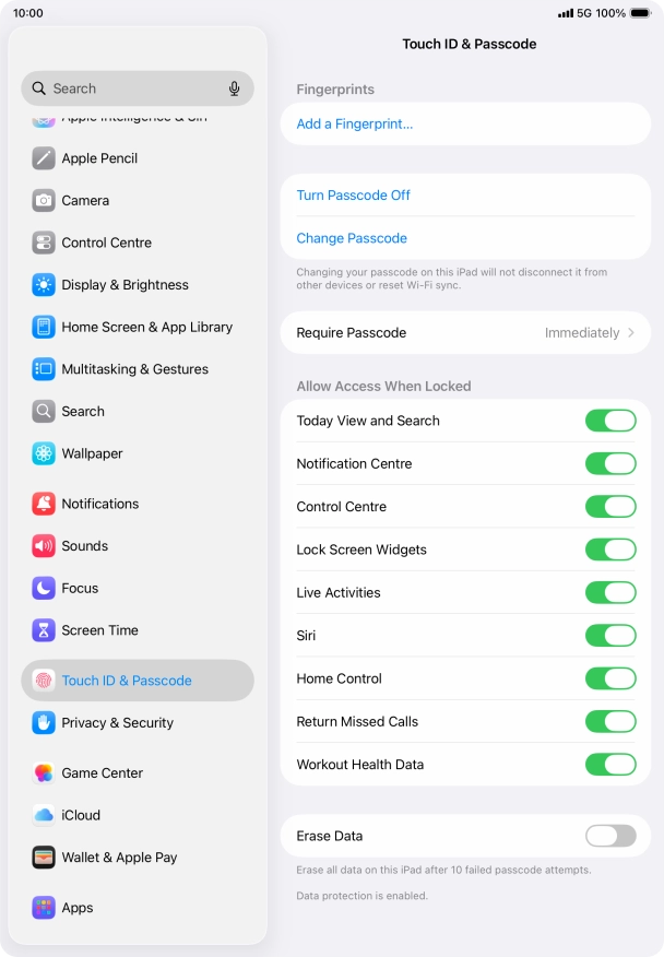 Press the indicator next to Press the indicator next to