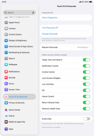 Press the indicator next to Press the indicator next to