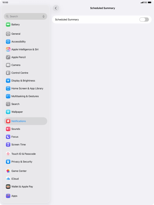 Press the indicator next to 