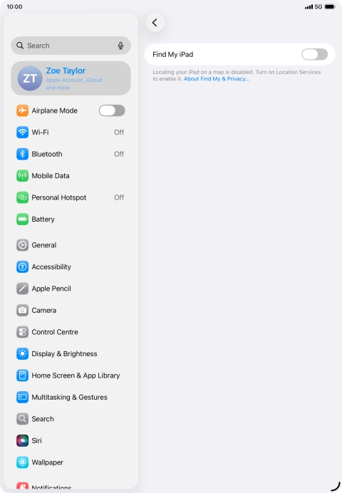 Press the indicator next to 