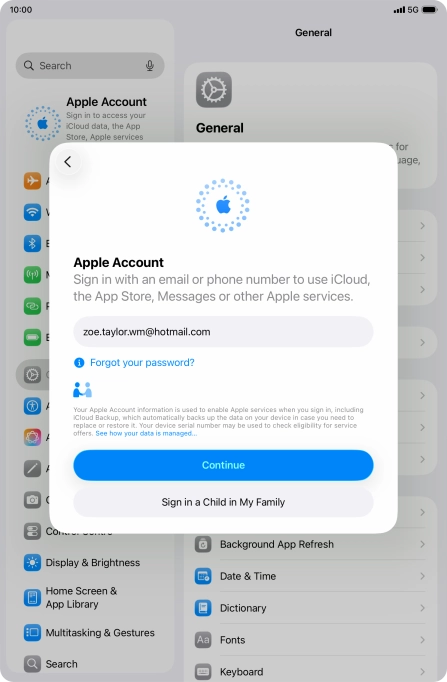Press Continue. Press Continue.