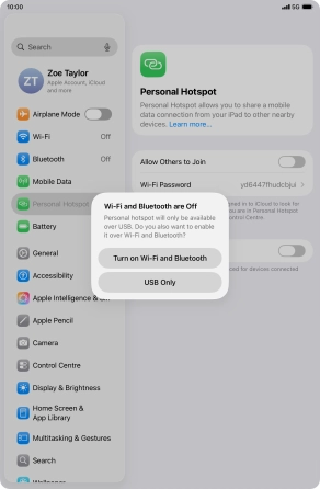 If Wi-Fi is turned off, press Turn on Wi-Fi and Bluetooth. If Wi-Fi is turned off, press Turn on Wi-Fi and Bluetooth.