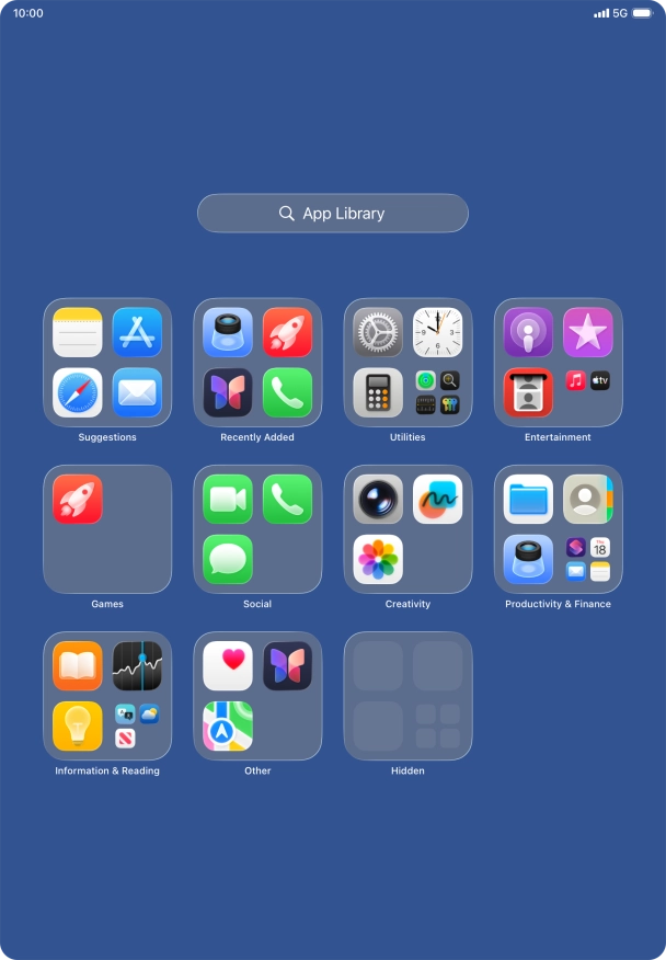 The app is now placed in the Hidden folder in the App Library.