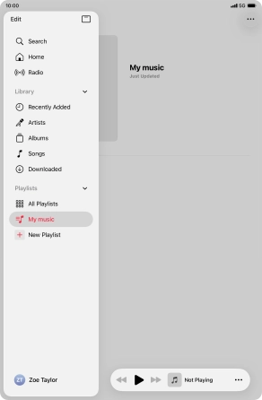 Press anywhere on the screen.