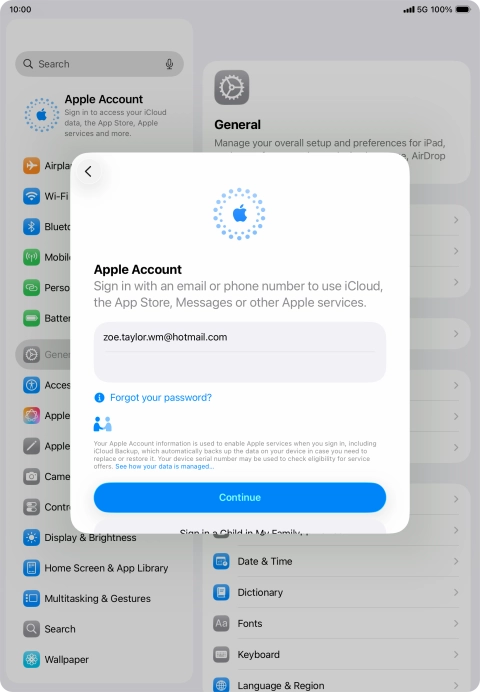 Press Continue. Press Continue.