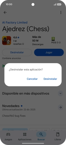 Pulsa Desinstalar.