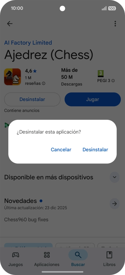 Pulsa Desinstalar.