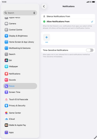 Press the indicator next to 