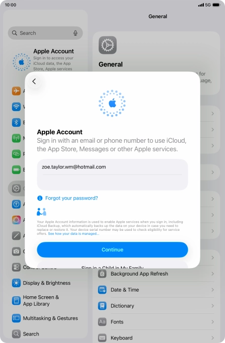 Press Continue. Press Continue.