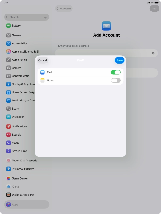 Press Save. Your email account has now been set up. To select more settings for incoming and outgoing server, proceed with the following steps. Press Save. Your email account has now been set up. To select more settings for incoming and outgoing server, proceed with the following steps.