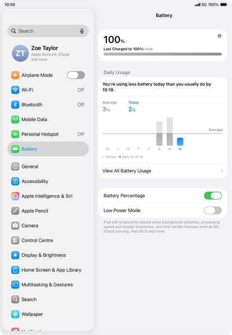 Press the indicator next to 