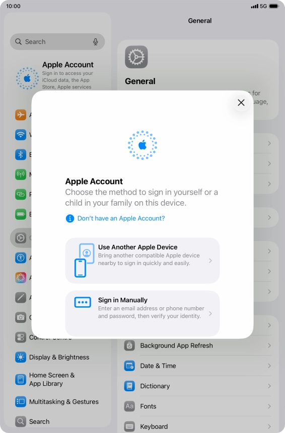 Press Sign in Manually. Press Sign in Manually.