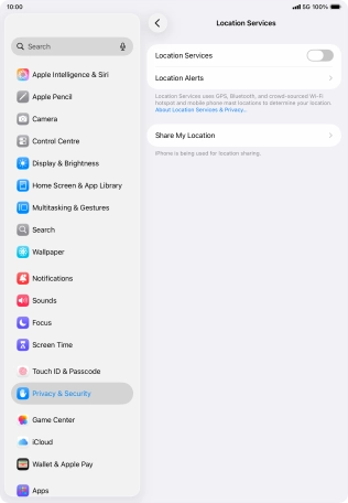 Press the indicator next to 