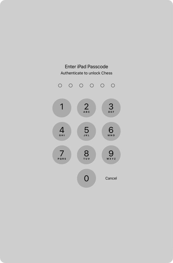 Use the lock code you created. The app is now no longer locked.